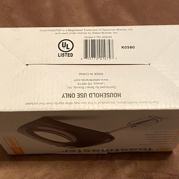 Toastmaster 5-speed Hand Mixer. Brand New in Box. - Picture 5 of 6